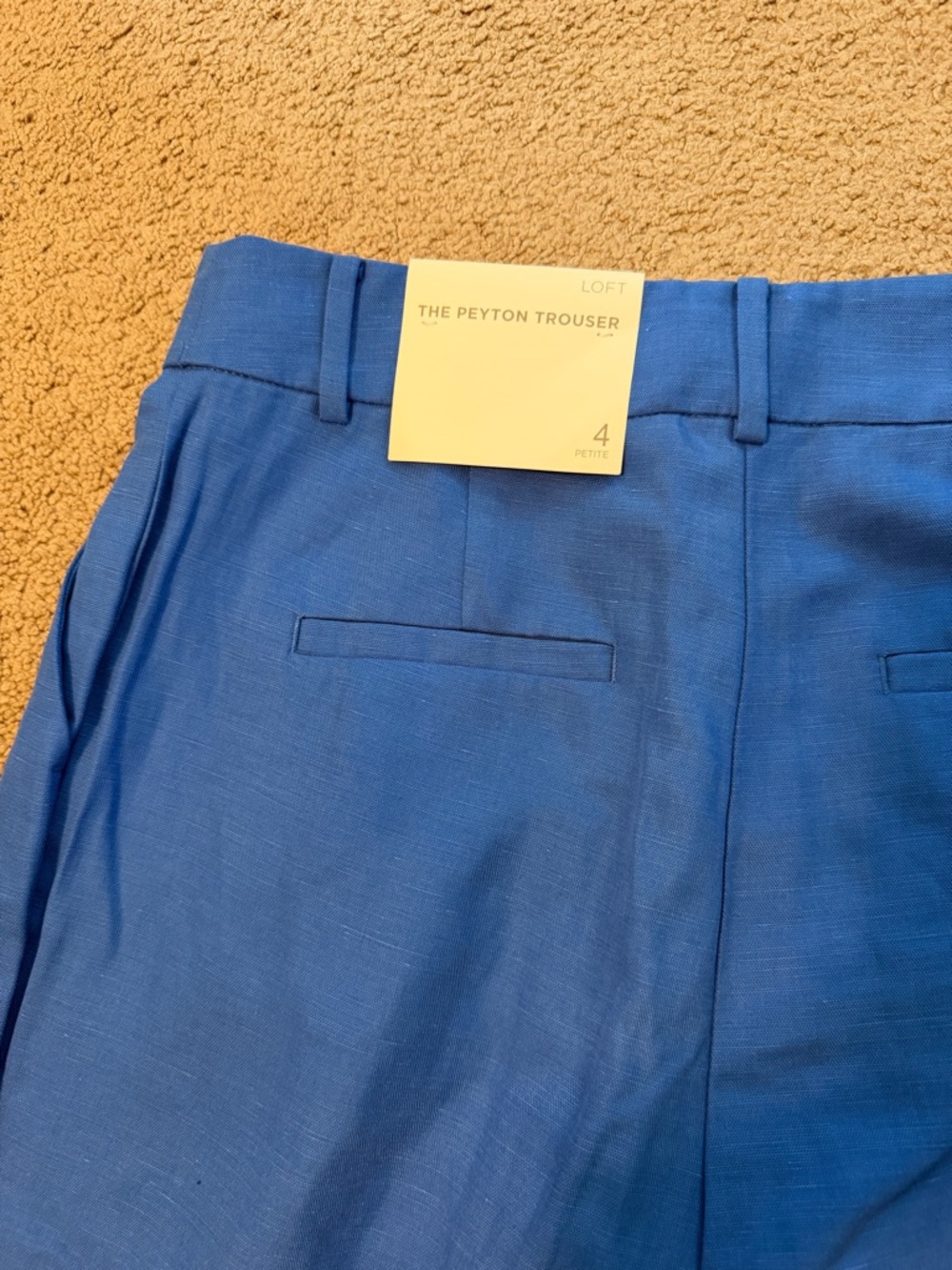 Loft blue linen blend pants - Picture 4 of 7